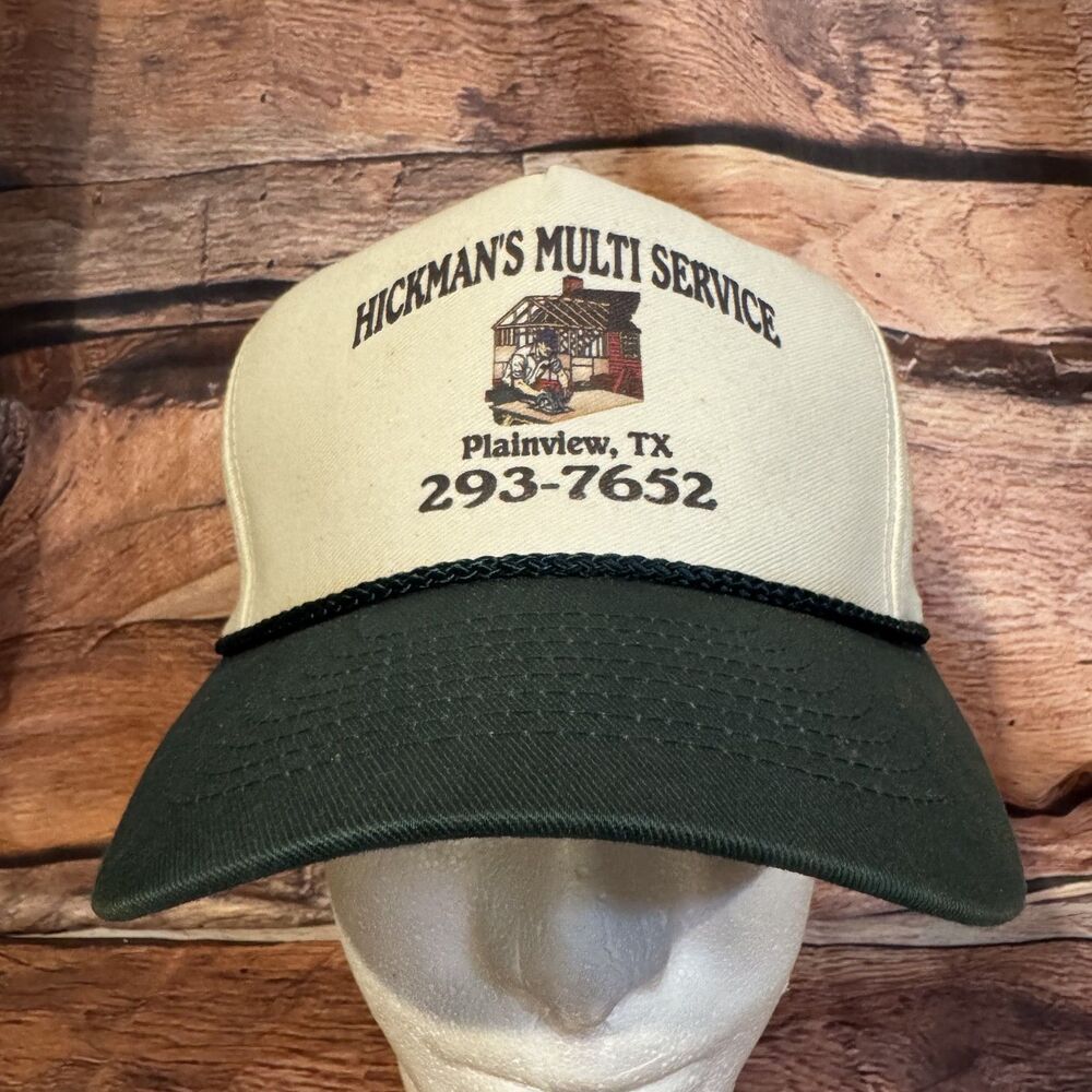 Vintage Hickman's Multi Service Plainview TX Trucker Hat Snapback Cap Mohr's